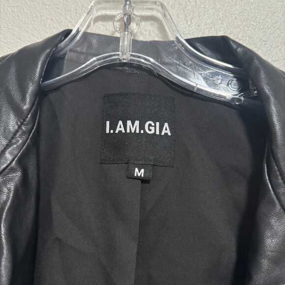 🦋 I AM GIA Reika Black Moto Jacket Medium Retro Whimsygoth Emo Casual Skater - Picture 3 of 6